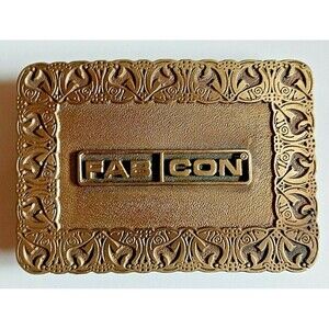 Vintage FAB - CON Solid Brass Belt Buckle - VGC